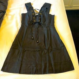 J. Crew Lace-up Dress in Structured Linen